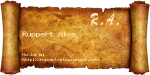 Ruppert Atos névjegykártya